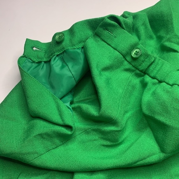 Vintage astorone kelly green A-line made in Japan midi Skirt women’s 16 - Picture 5 of 5